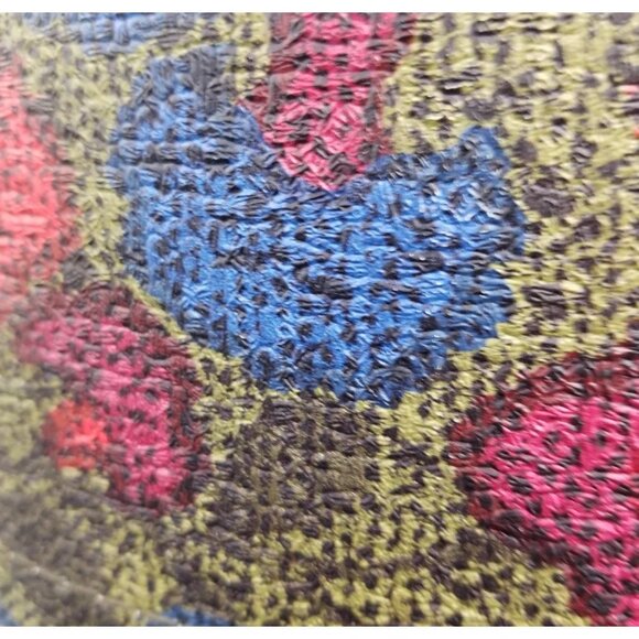 Vtg 60s/70s Multicolor Floral Wig Tote/Hatbox, Storage Travel Case 1970s 1960s - Picture 8 of 10